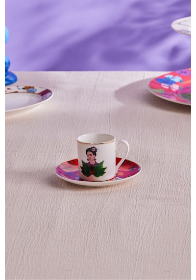 Karaca  Frida Kahve Fincanı Ve Tabağı Kırmızı 90 Ml