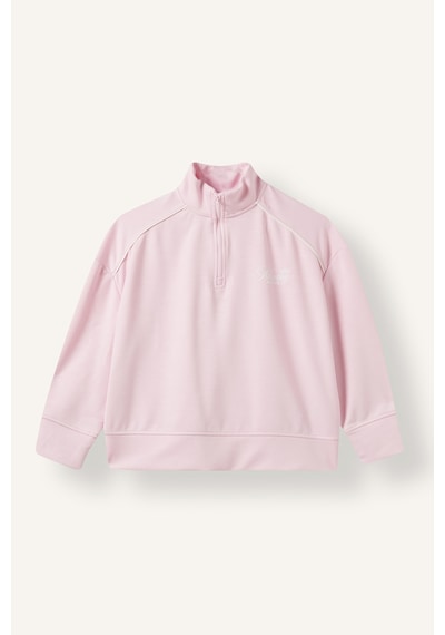 Defacto Oversıze Yarım Fermuarlı Modal Sweatshirt Kız Çocuk I1640a826aupn47 Pembe-pn47
