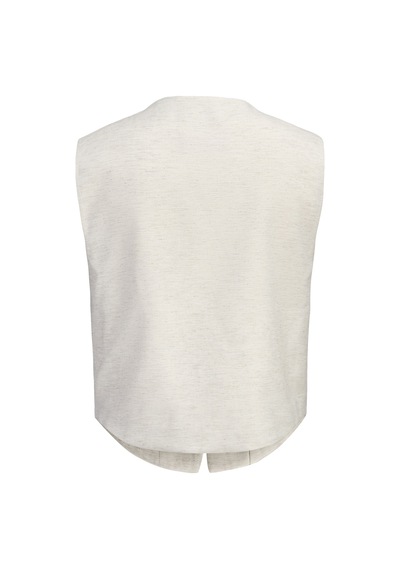 Jack & Jones Kadin Dügmeli Yelek - Siva - 12288343 Feather Gray