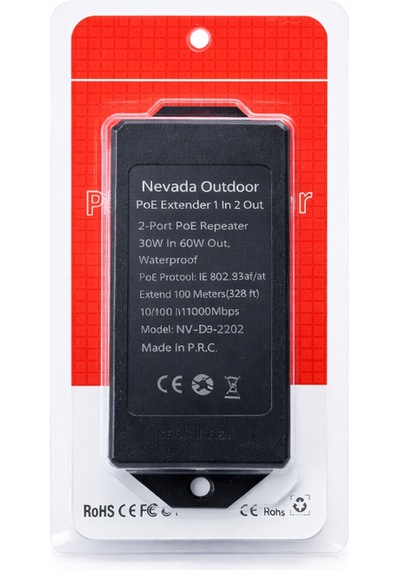 Apronx Nvd-2101 10/100 1 In 2 100m Poe Repeater Extender