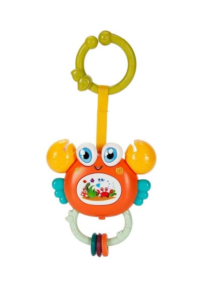 Müzikli Ve Işıklı Çıngıraklı Yengeç Puset Oyuncağı Bebek Oyuncağı - 11 Cm