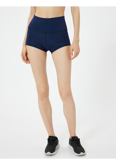 Koton Ekstra Mini Spor Tayt Standart Bel Slim Fit Lacivert 4sak40305nk Lacivert