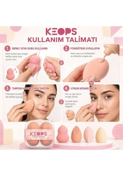 Lexroo Makyaj Sünger Seti 4 Lü 39975267