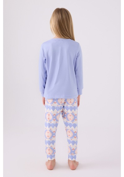 Arnetta Kız Çocuk Mavi Pijama Takımı Mavi