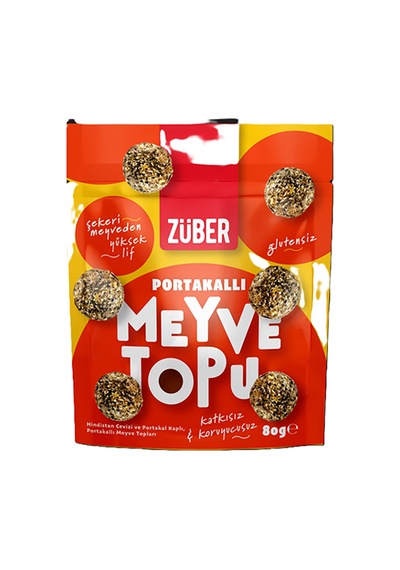 Züber Portakallı Meyve Topu 80 G - 6 Adet Tarı