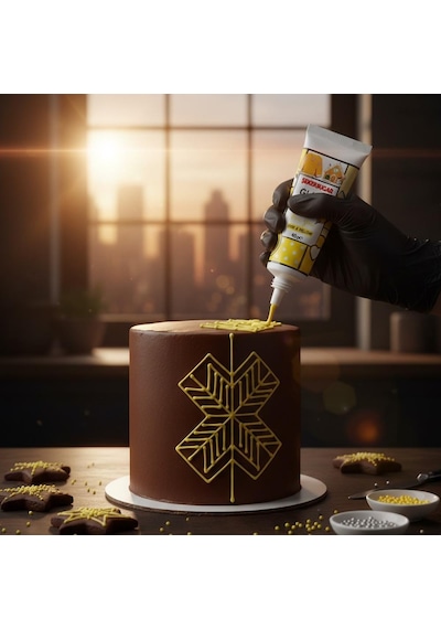Glazür Tüp Sarı 40 Gr Pasta Ve Kurabiye Dekor Glaze