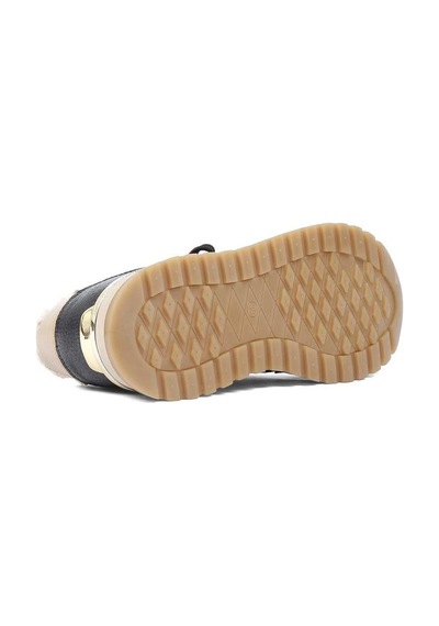 Kadın Siyah Vizon Bağcıklı Süet Deri Sneaker