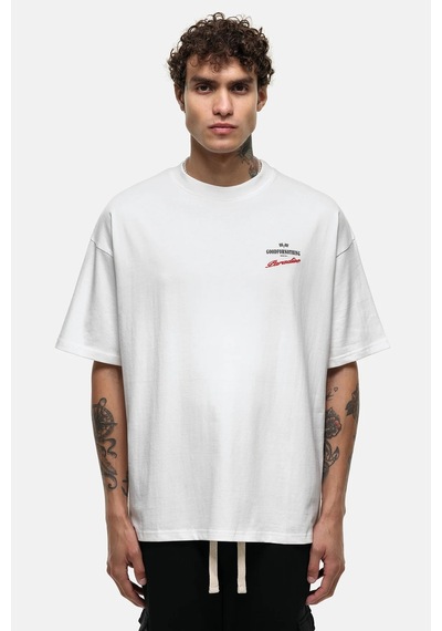 Prtnc Protonic Baskılı Oversize T-shirt Beyaz Beyaz