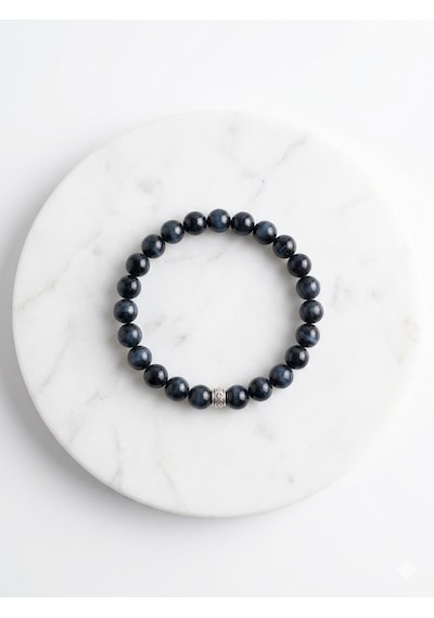 8 Mm Mavikaplangözü Bileklik Unisex Lacivert