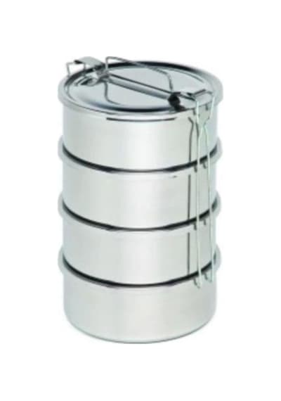 Isıtılabilir Sefertası 4 Katlı12x6 Cm - Çelik