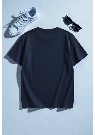 Uyguntarz Unisex The Weeknd Baskılı Tasarım Tshirt Lacivert