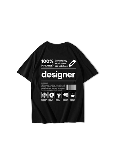 Brz Collectıon Brz Collection Unisex Oversize Designer T-shirt Siyah