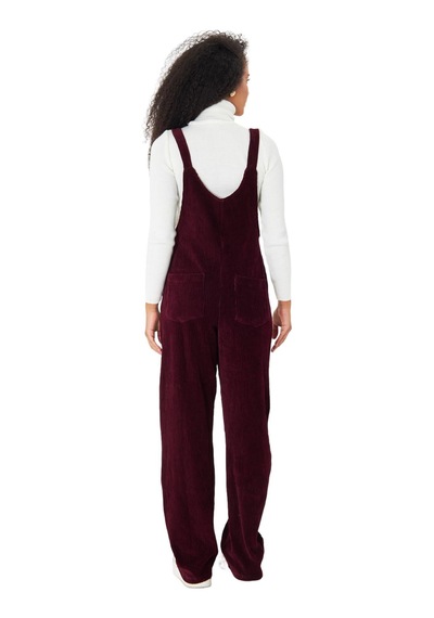 Palena Plnl6111 - Kadife Örme Salopet Bordo