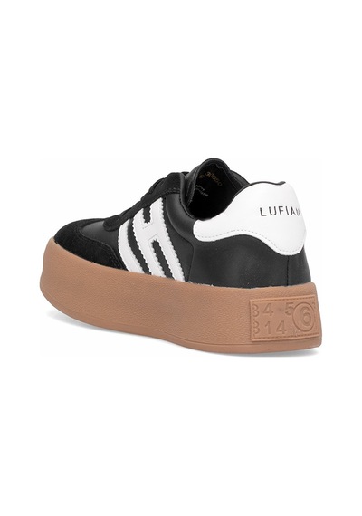 Lufian 121230050 Mira Kadın Hakiki Deri Klasik Sneaker Siyah Siyah