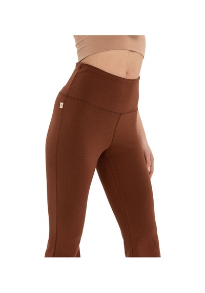 Inguz Roll Up Flare Toparlayıcı Yoga Pantolon Kahverengi