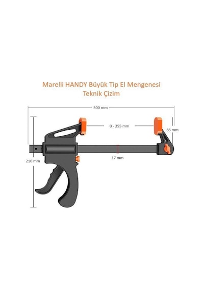 Marelli Handy El Mengenesi - Büyük Tip 38 Cm