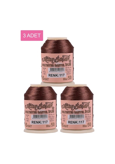 3 Adet Altınbaşak Oya Ve Dantel İpi 20 Gr - Royaleks - No: 117