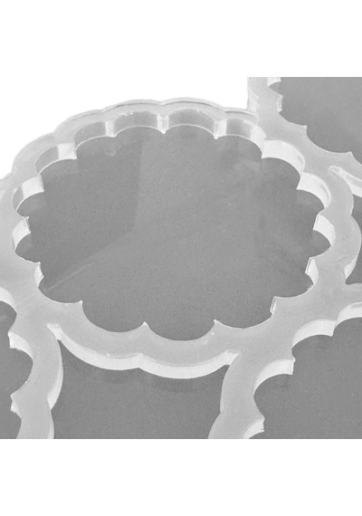 Epoksi Silikon Kalıp Dalgalı Kenar Magnet Kalıbı 6.8 Cm 10 Lu