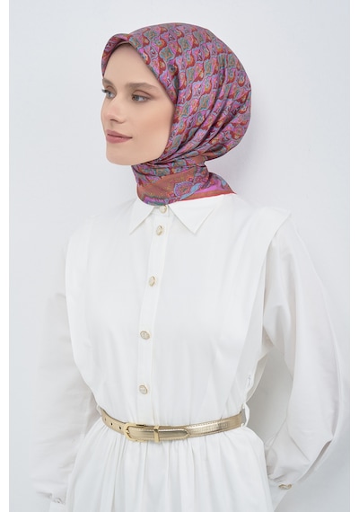 Armine Saf İpek Sura Eşarp-2026 İlkbahar-yaz- 951800d Kırmızı-mavi