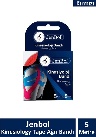 Jenbol Kinesiology Tape  Bandı 5 Cm X 5 M - Kırmızı