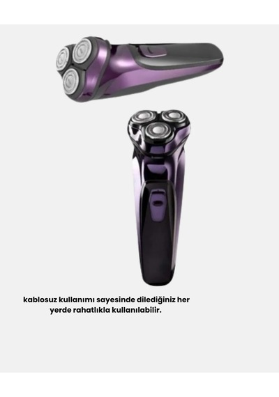Kompakt Şarjlı Saç Sakal Tıraş Makinesi Kuru Kullanım Özellikli 5 Dk Hızlı Şarj