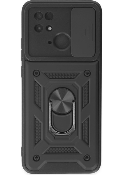 Redmi 10c Kılıf Pars Lens Yüzüklü Silikon - Siyah Bzsxx00 1