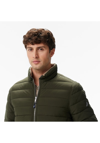 Nautica Erkek Yeşil Regular Fit Çift Taraflı Mont Desenli V622744 Yeşil