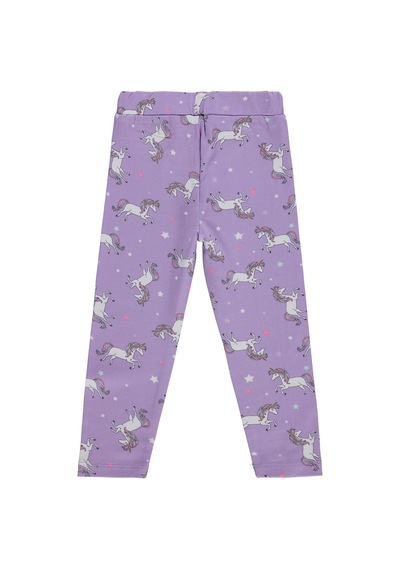 Civil Girls Unicorn Baskılı 2 -5 Yaş Tayt  - Lila 41973568126S1