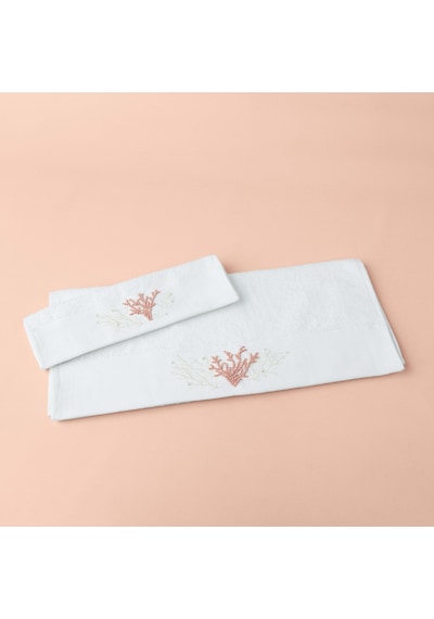 Linens Coral Bambu Yüz Havlusu 50x85 Cm Beyaz Beyaz