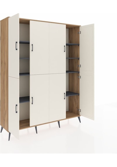 Hyperion Gardrop 8 Raflı 8 Kapaklı 176x44x221 Çam-aytaşı/antrasit Aytaşı/antrasit Hyperion Gardrop 8 Raflı 8 Kapaklı 176x44x221 Çam-aytaşı/antrasit Aytaşı/antrasit