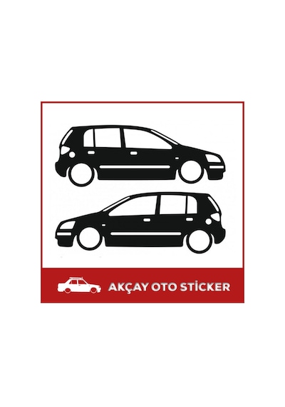 Hyundai Getz Sticker Hyundai Oto Sticker Getz Gölge Sticker