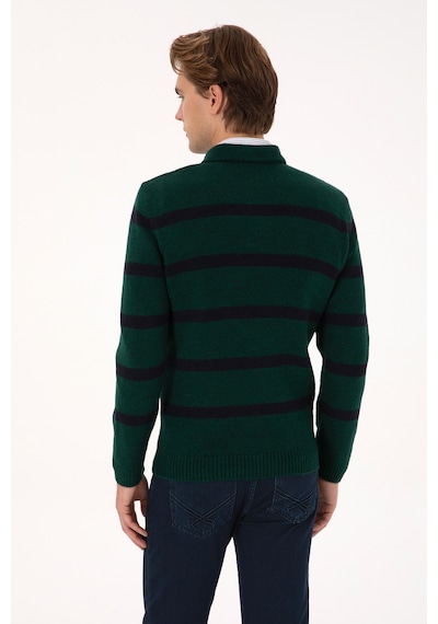 U.s. Polo Assn. Erkek Koyu Yeşil Kazak /triko 50315036-vr079 Koyu Yesıl