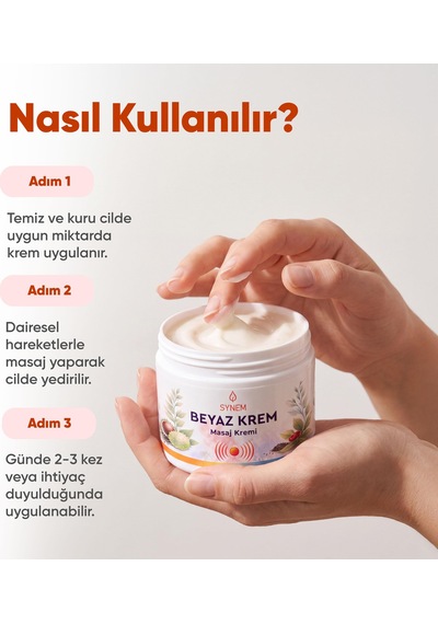 Synem Beyaz Krem Isıtıcı Ve Soğutucu Çift Etkili Masaj Kremi Arnika At Kestanesi Kafur Nane 100 Ml