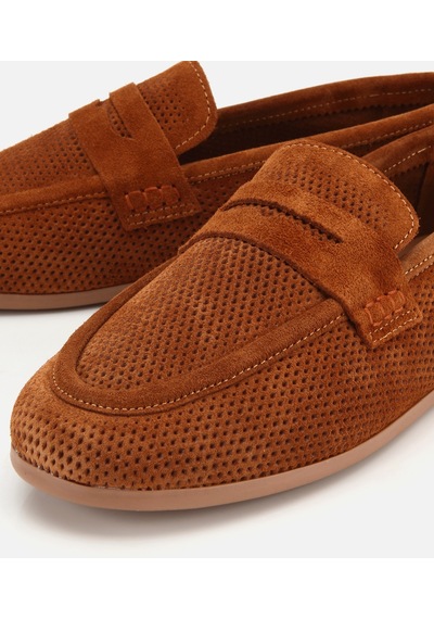 Hotiç Kadın Süet Derii Taba Yumuşak Dokulu Günlük Loafer 01ayh322290a430 01ayh322290a430