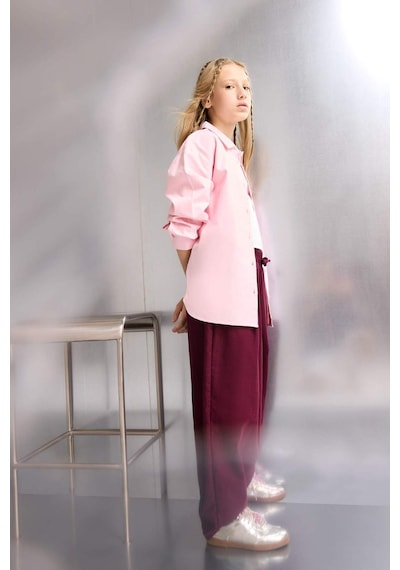 Defacto Kız Çocuk Barrel Fit Pamuklu Pantolon G1620a825aubr458 Bordo Defacto Kız Çocuk Barrel Fit Pamuklu Pantolon G1620a825aubr458 Bordo