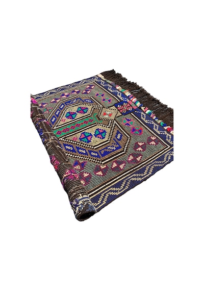 El Dokuma Sıfır Mut Kilimi 105x130 Renkli Kök Boya Kilim  Teşhir Ürün