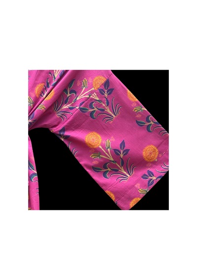 Lila Mare İthal Hint Kumaşlı Handmade %100 Pamuk Özel Tasarım Kimono Renkli Renkli