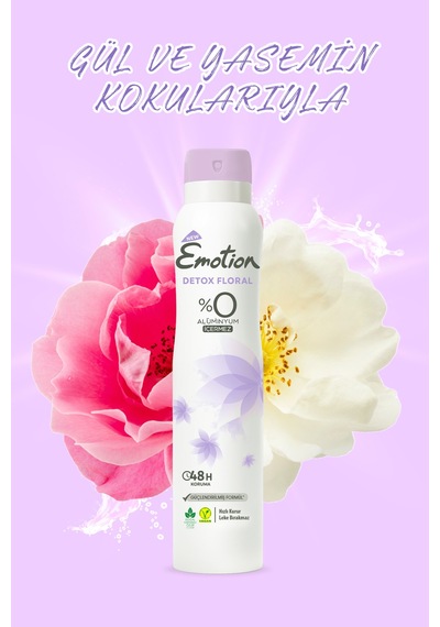 Emotion Detox Floral Kadın Vegan Deodorant 200 Ml 3 Adet