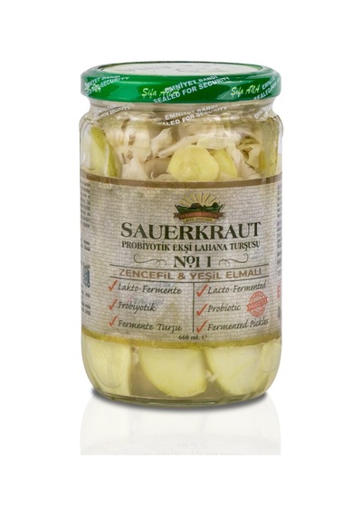 Sauerkraut Ekşi Lahana Turşusu No11 Zencefil & Yeşil Elmalı 660cc.