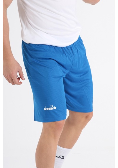 Diadora Enine Kareli Antrenman Şortu Mavi