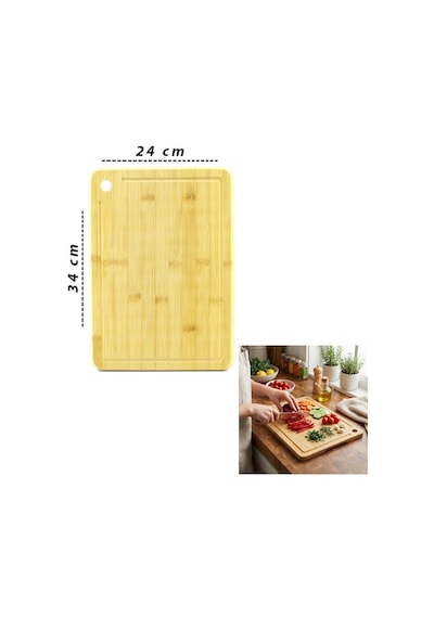 Bambu Kesme Tahtası 24x34x1.8 Cm Renkli