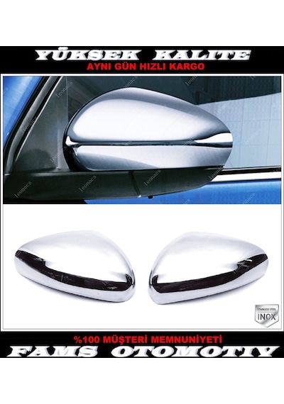 Fiat Egea Paslanmaz Krom Ayna Kapağı 2 Parça 2015 Üzeri
