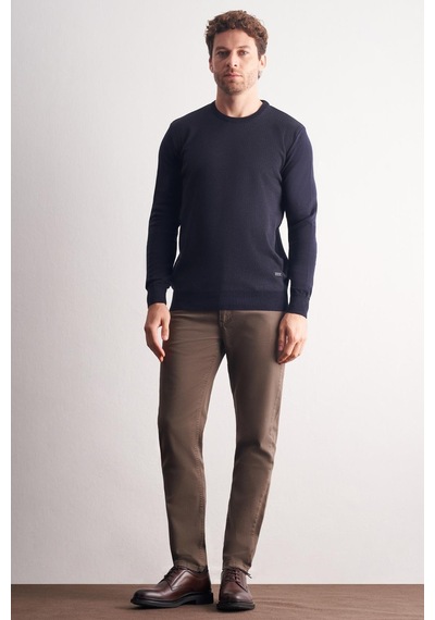 İmza Koyu Lacivert Bisiklet Yaka Uzun Kol Cepsiz Comfort Fit Pamuklu Triko Kazak 1012255220 Lacivert İmza Koyu Lacivert Bisiklet Yaka Uzun Kol Cepsiz Comfort Fit Pamuklu Triko Kazak 1012255220 Lacivert