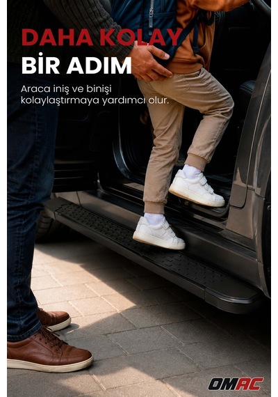 Mercedes M Class W166 2011-2019 Uyumlu Araca Özel Nevada Yan Basamak Siyah