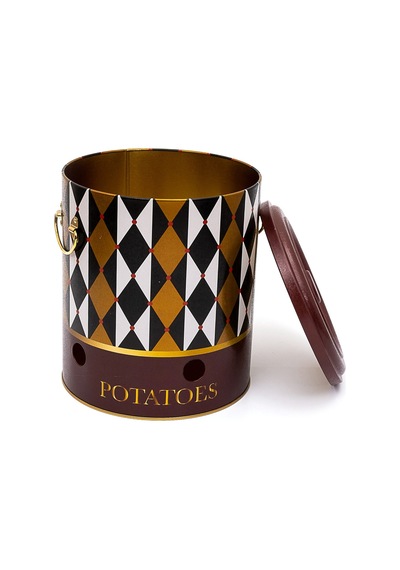 Circus Potatoes Desenli Metal Patateslik, 22.5 X 24 Cm, 9 Lt