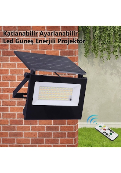 Güneş Enerjili Led Projektör Hareket Sensörlü Solar Aydınlatma Lamba 180 Lümen Su Toz Geçirmez