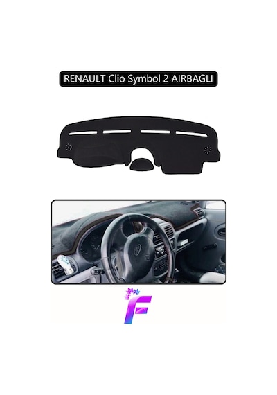 Renault Symbol 2 Uyumlu Torpido Örtüsü Yansıma Önleyici Tam Koruma Kolay Ve Hızlı Montaj J72
