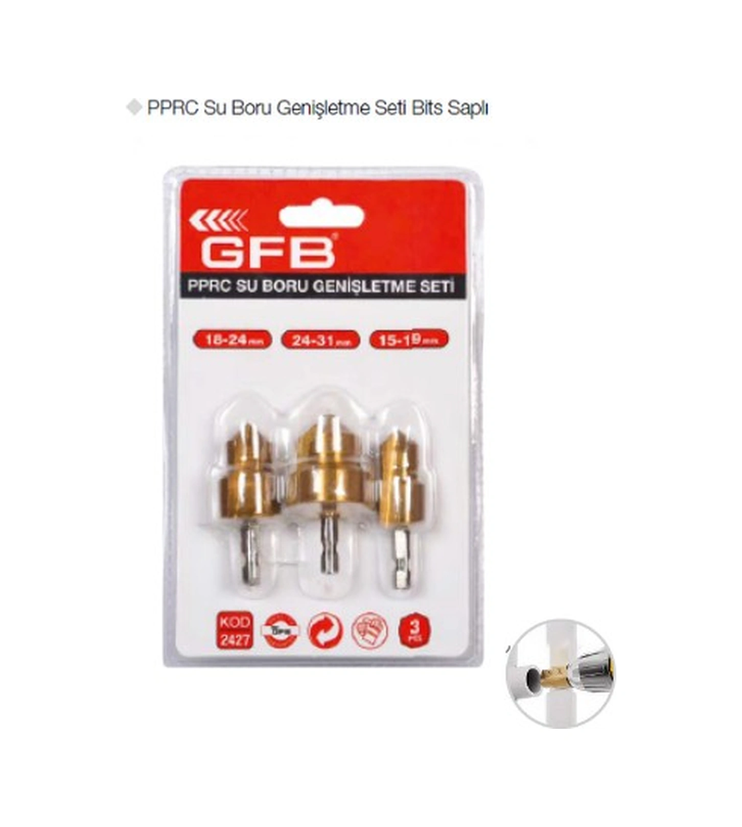 Gfb 2427 Pprc Bits Saplı Su Boru Genişletme Seti
