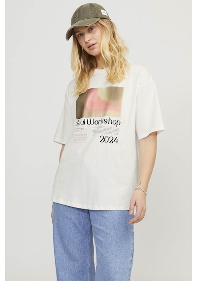 Jack & Jones Jjxx Jxpaıge Loose Ss Tee Jrs Ekru Kadın Kısa Kol T-shirt 000000000101961815 Bej