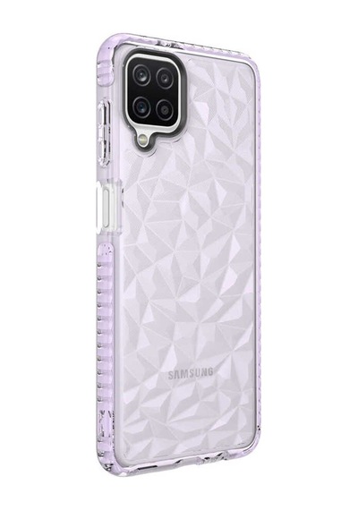 Galaxy A12 Kılıf Zore Buzz Kapak Mor
